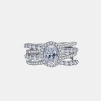 Ring Giulia - 3 Carat Moissanite Sterling Silver Layered Women's Ring Velanci