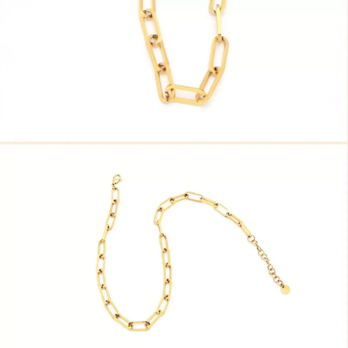 18K Gold-Plated Chain Necklace - Everyday Coastal Shine Velanci