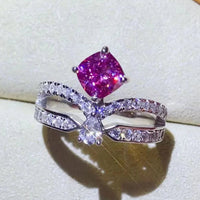1 Carat Moissanite Ring Isabella - Sterling Silver Setting Women's Ring Velanci