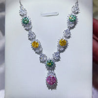 3.5 Carat Moissanite Sterling Silver Necklace Velanci
