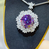10 Carat Moissanite Sterling Silver Necklace Coastal Shine Velanci