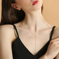 Moissanite Drop Necklace - D Color Brilliance 1.3ct Velanci
