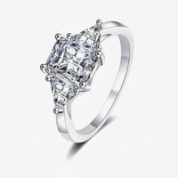 3 Carat Moissanite Ring Valentina - Rhodium-Plated Shine Women's Ring Velanci
