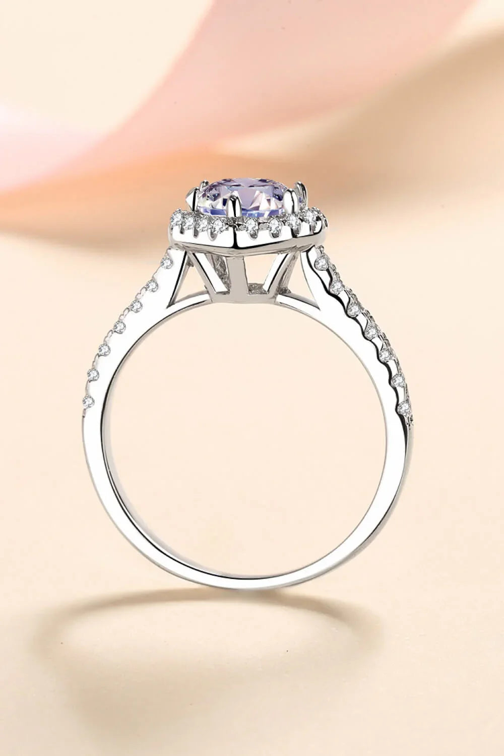 Ring Alessia - 1 Carat Heart-Shaped Moissanite Halo Women's Ring Velanci