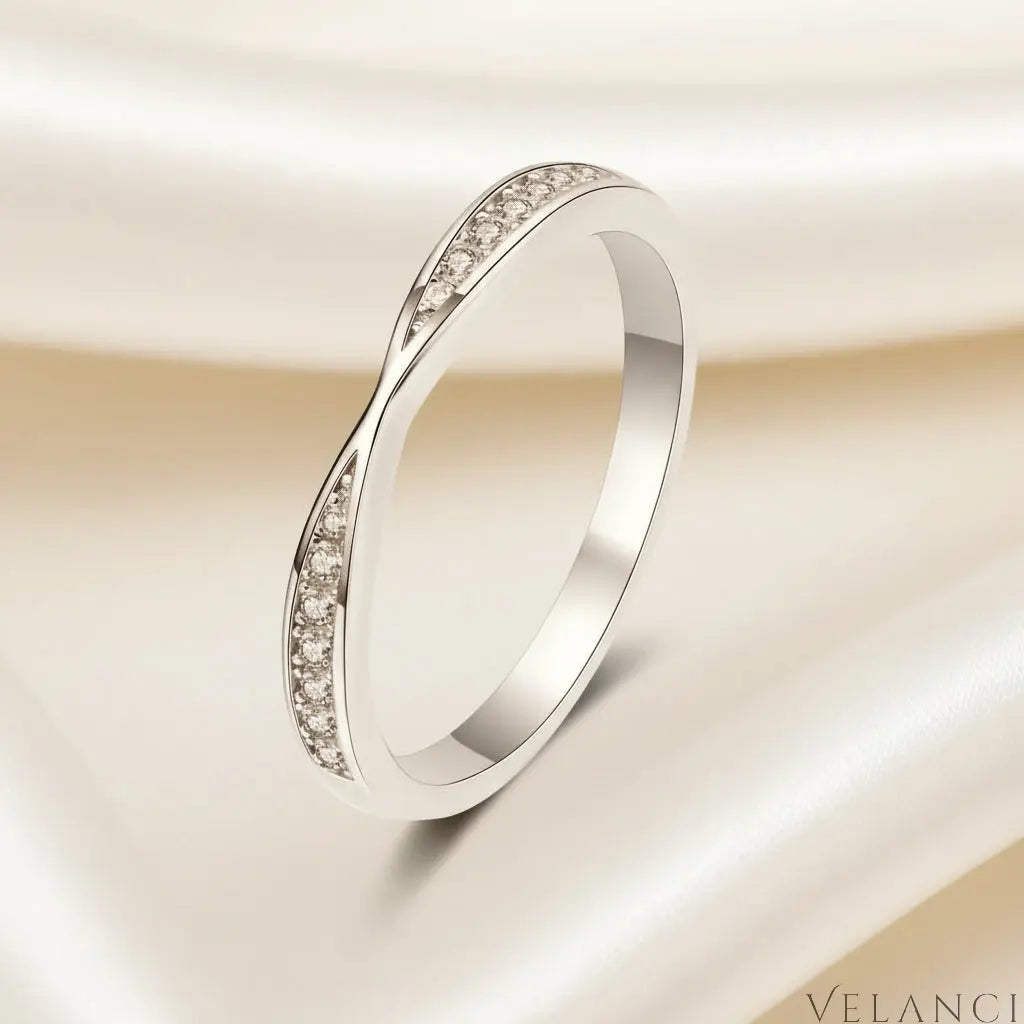 Ring Alessia - Sterling Silver Moissanite Daily Wear Velanci