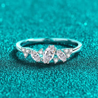 Moissanite Ring Alessia - Rhodium Plated Sparkle Shine Women's Ring Velanci