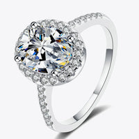 Ring Bianca - 2ct Moissanite Halo Ring, Sterling Silver Women's Ring Velanci