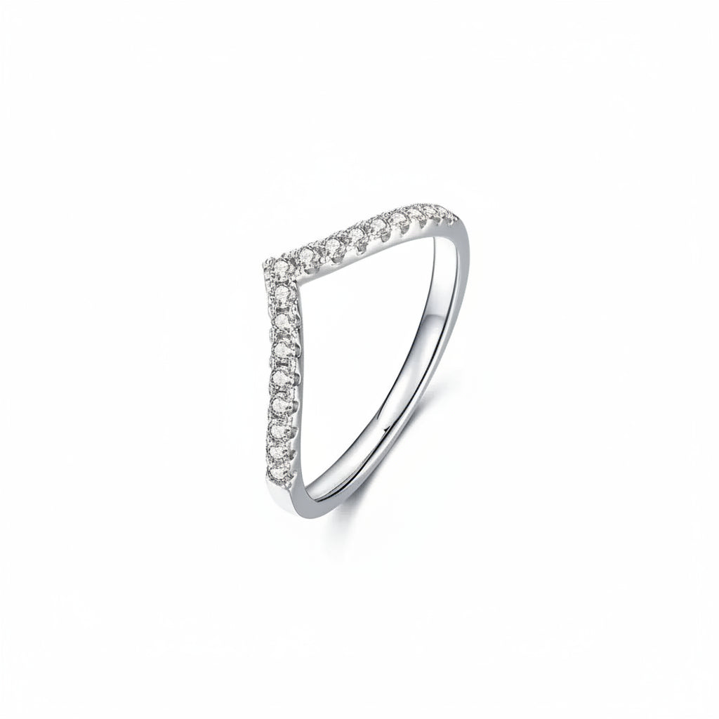 Ring Isabella - Platinum-Plated Moissanite Sterling Women's Ring Velanci