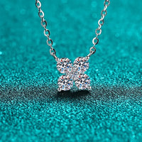 Moissanite Pendant Necklace - Sterling Silver Sparkle Velanci