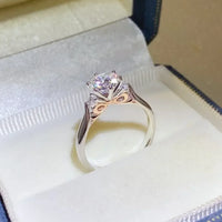 2 Carat Moissanite Sterling Silver Ring Aurelia - SeaGlow Women's Ring Velanci