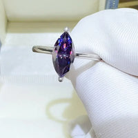 Ring Isabella - 2-Carat Moissanite, Platinum-Plated Silver Women's Ring Velanci