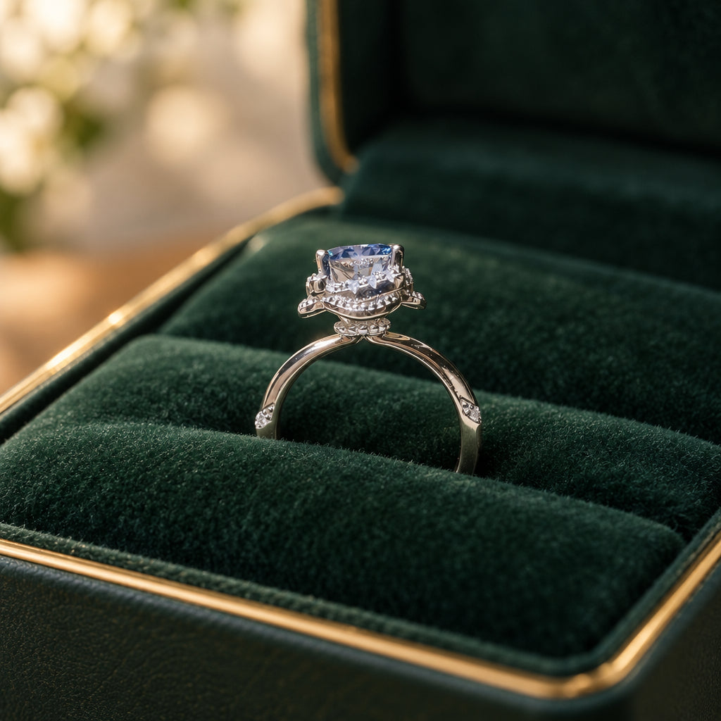 Ring Giulia - 2 Carat Moissanite Center, Sterling Silver Women's Ring Velanci