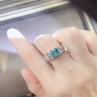 Moissanite Rectangle Ring Isabella - 3 Carat Coastal Shine Women's Ring Velanci