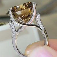 Ring Giulia - 20-Carat Moissanite Sterling Silver Sparkle Women's Ring Velanci