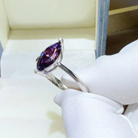 Ring Isabella - 2-Carat Moissanite, Platinum-Plated Silver Women's Ring Velanci