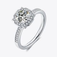 1 Carat Moissanite Ring Giulia - Halo Diamond Sparkle Women's Ring Velanci