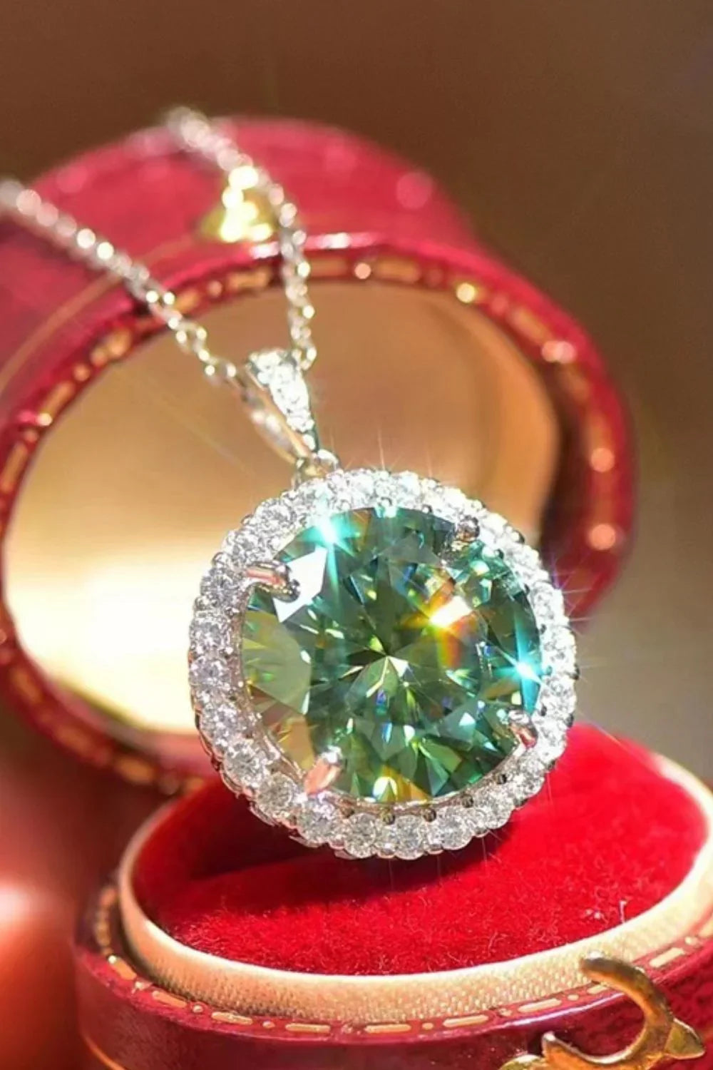 10 Carat Moissanite Platinum-Plated Necklace Velanci