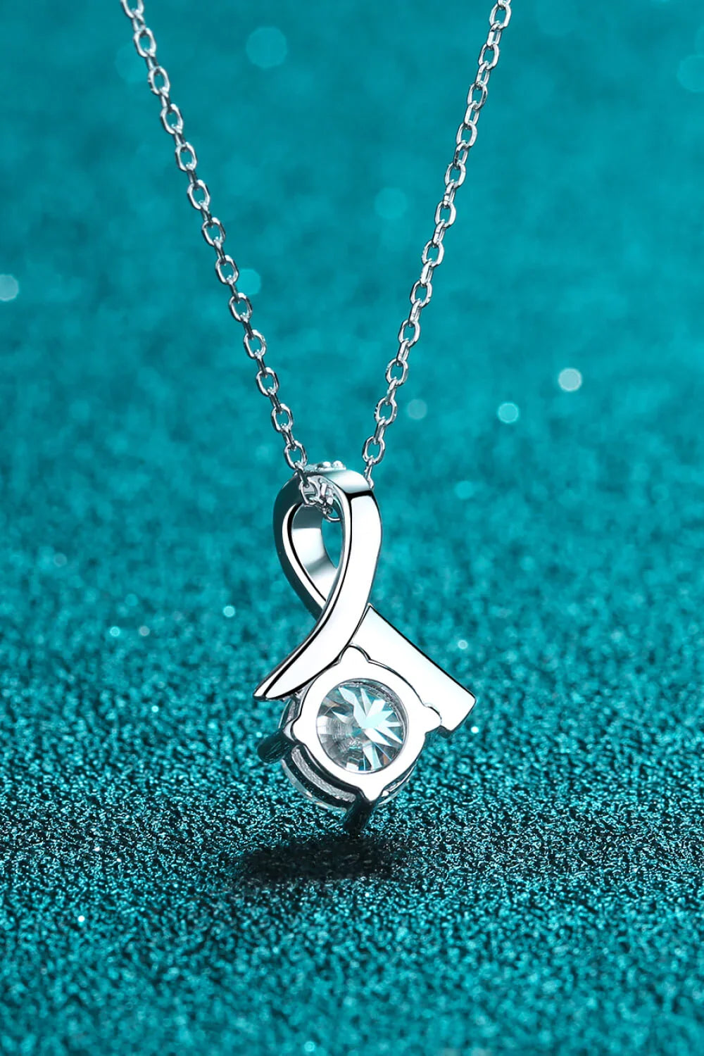 1 Carat Moissanite Sterling Pendant Necklace - Coastal Glow Velanci