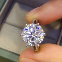 5 Carat Moissanite 6-Prong Ring Isabella - Sparkle Women's Ring Velanci
