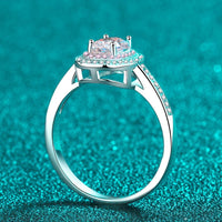 Ring Sofia - 1 Carat Moissanite Halo Ring in Sterling Silver Women's Ring Velanci