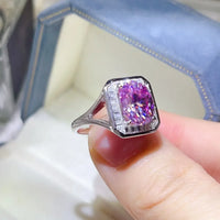 3 Carat Moissanite Square Ring Elena - Coastal Shine Women's Ring Velanci