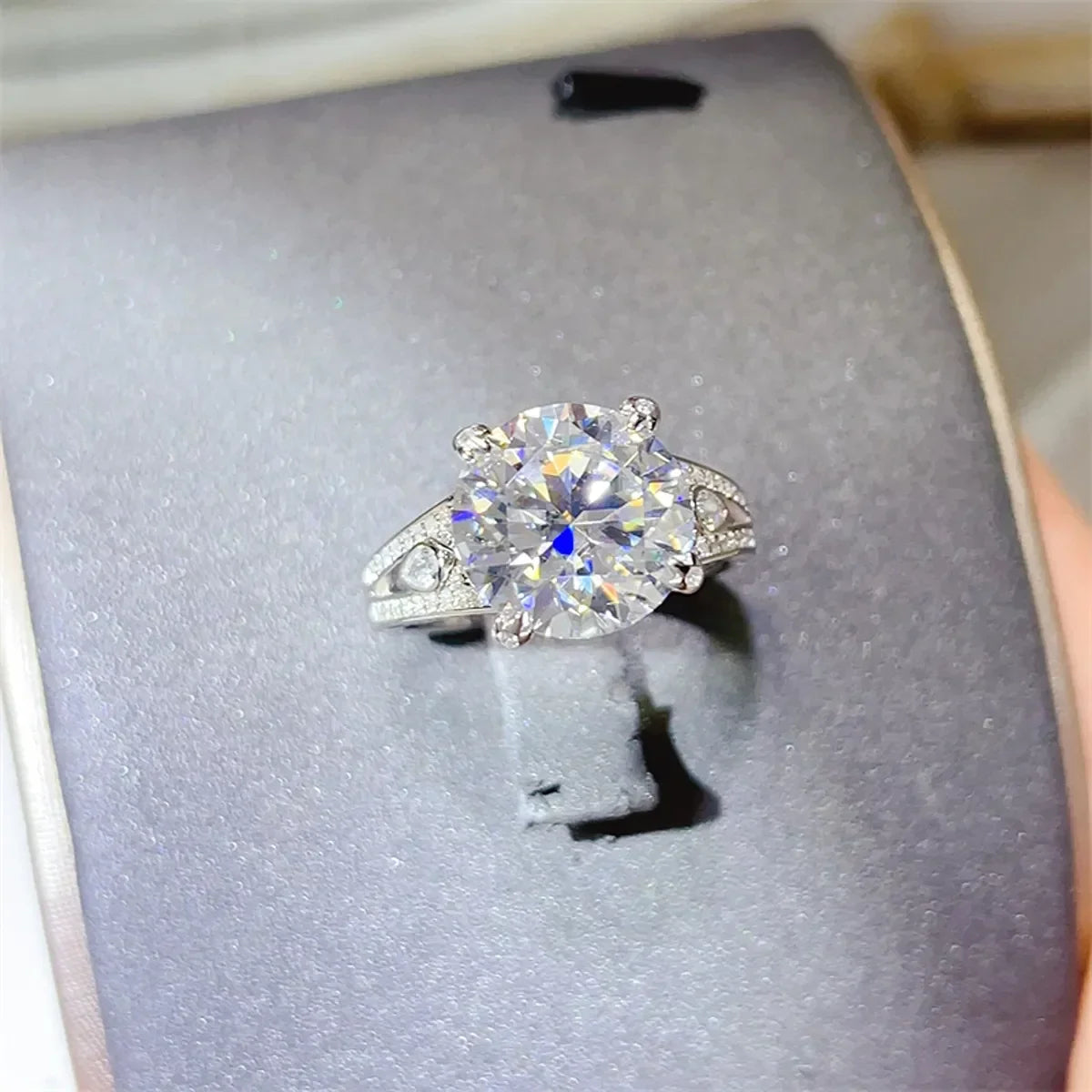 5 Carat Moissanite Ring Isabella - Sterling Shine Everyday Women's Ring Velanci