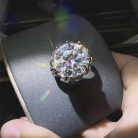 3 Carat Moissanite Ring Livia - Brilliant Fire Shine Women's Ring Velanci