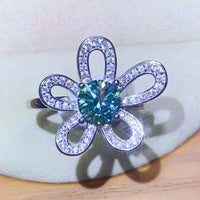 Ring Giulia - 1 Carat Moissanite, Open Flower Design Women's Ring Velanci