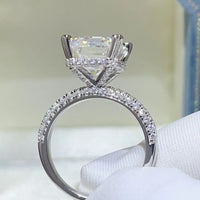 5 Carat Moissanite Ring Sofia - Emerald Cut Sparkle Women's Ring Velanci