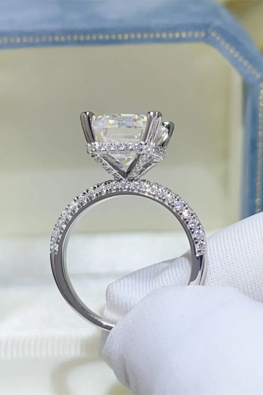 5 Carat Moissanite Ring Sofia - Emerald Cut Sparkle Women's Ring Velanci