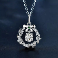 Moissanite Pendant Necklace - Adjustable Silver Chain Velanci