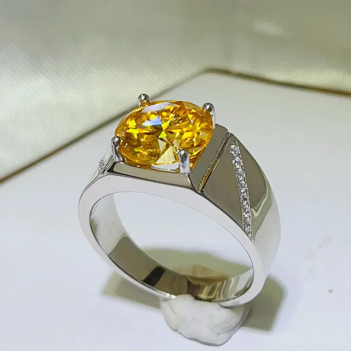 5 Carat Moissanite Sterling Silver Ring Lia - CoastalGlow Women's Ring Velanci
