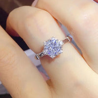 1 Carat Moissanite Ring Giovanna - Sterling Shine Women's Ring Velanci