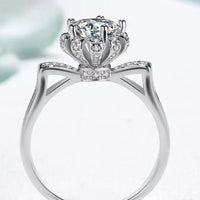Moissanite Ring Allegra - 1 Carat 925 Sterling Silver Women's Ring Velanci