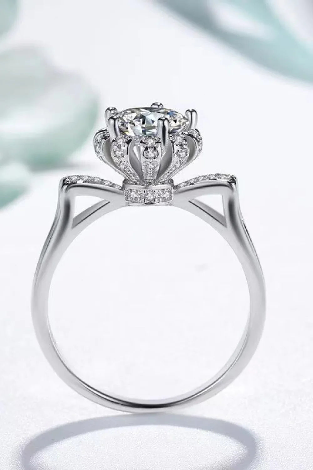 Moissanite Ring Allegra - 1 Carat 925 Sterling Silver Women's Ring Velanci