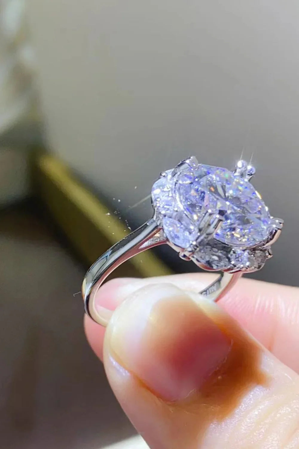 5 Carat Moissanite Sterling Ring Amelia - Coastal Shine Women's Ring Velanci