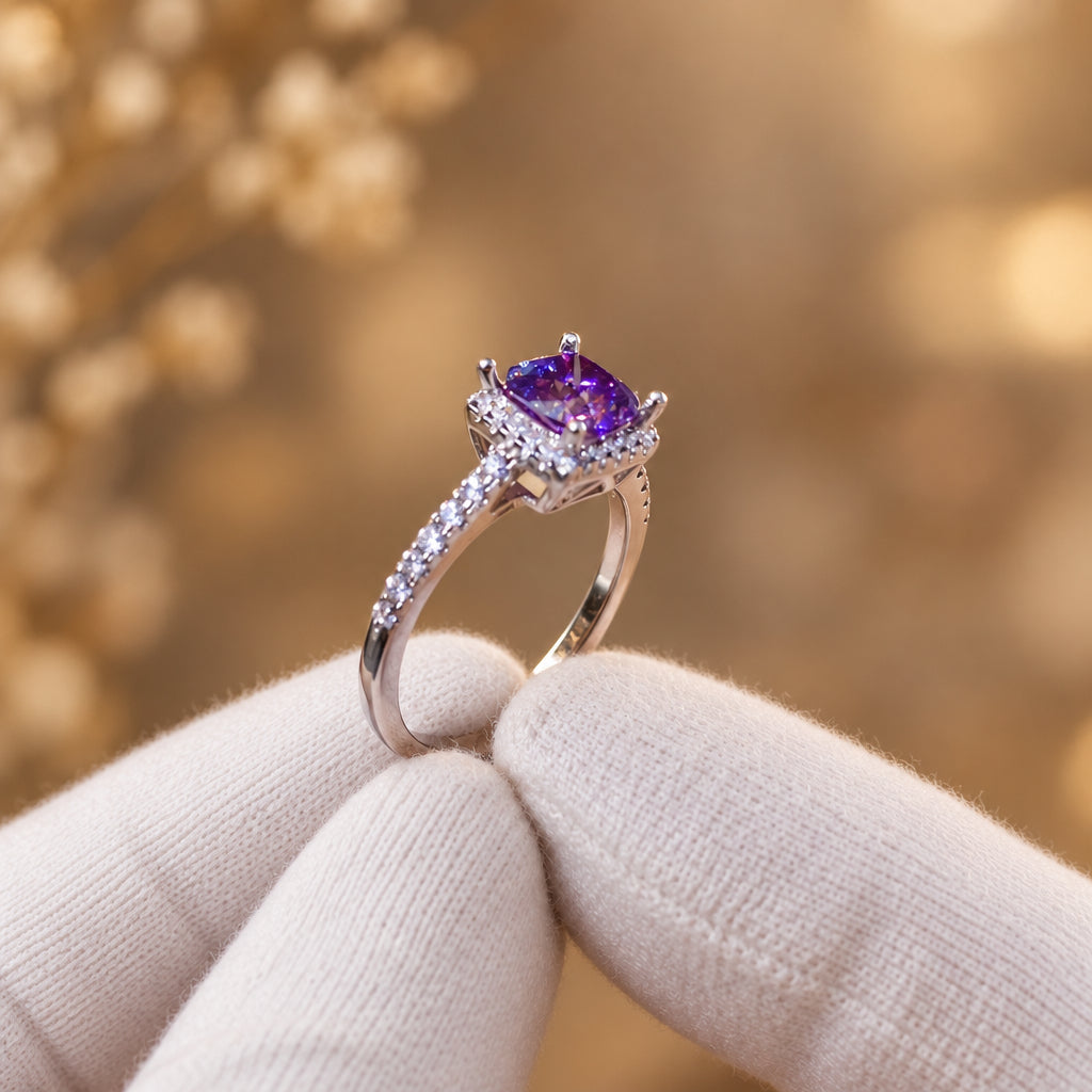 1 Carat Moissanite Ring Giovanna - Coastal Sparkle Women's Ring Velanci