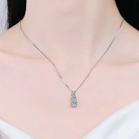 Moissanite Triple-Pendant Necklace - Three-Stone Sparkle Velanci