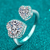 Heart-Shaped Moissanite Ring Giulia - Halo Sparkle Women's Ring Velanci