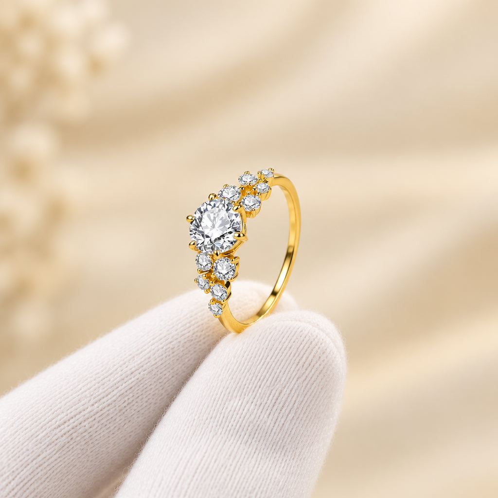 1 Carat Moissanite Ring Isabella - Coastal Sparkle Shine Women's Ring Velanci