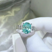 2Ct Moissanite Sterling Silver Ring Isabella - Ocean Shine Women's Ring Velanci