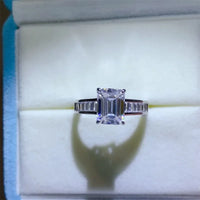 Moissanite Ring Giovanna - 3ct Sterling Silver Shine Women's Ring Velanci