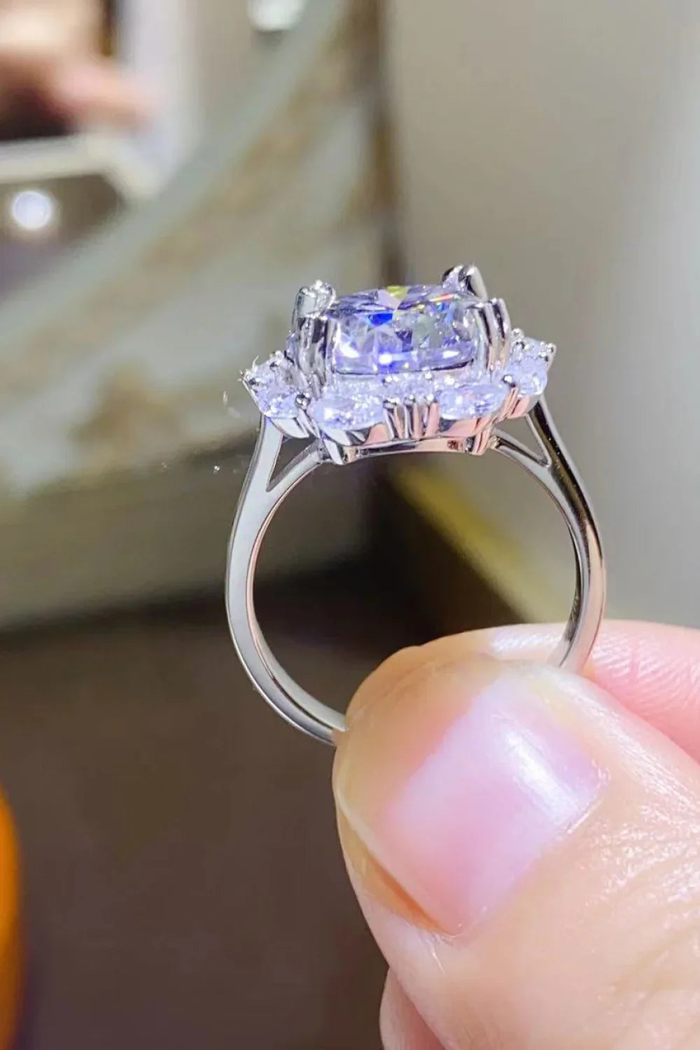 5 Carat Moissanite Sterling Ring Amelia - Coastal Shine Women's Ring Velanci