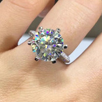 Ring Bianca - Minimalist 5 Carat Moissanite, 6-Prong Women's Ring Velanci