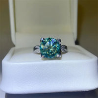 Ring Bianca - Bold 5 Carat Moissanite Sterling Silver Shine Women's Ring Velanci