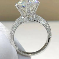 Ring Bianca - Minimalist 5 Carat Moissanite, 6-Prong Women's Ring Velanci