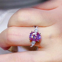 Moissanite Ring Sofia - 3 Carat Sterling Silver Sparkle Women's Ring Velanci