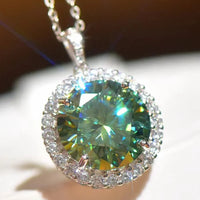 10 Carat Moissanite Platinum-Plated Necklace Velanci