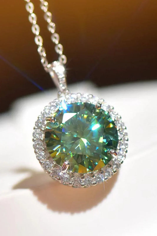 10 Carat Moissanite Platinum-Plated Necklace Velanci