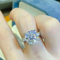 Moissanite Sterling Ring Isabella - Sparkling Brilliance Women's Ring Velanci